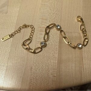 18k gold Stainless steel bracelet cz waterproof gold